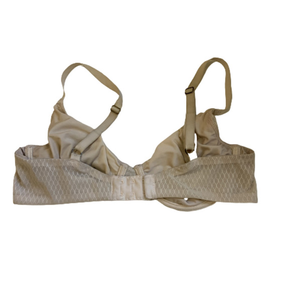 NATORI Paradox Unlined Unpadded Underwired T-Shirt Bra Beige Mesh Seamless 32D - Picture 3 of 6